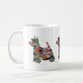 Westie Colorful Geometric Pattern Silhouette Koffiemok (Links)