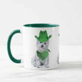 Westie Cowboy in Groen Mok (Links)