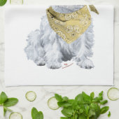 Westie Cowboy in het Gele Theedoek (Gevouwen)