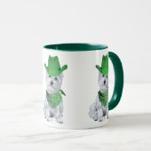 Westie Cowboy in het Groen Mok (Voorkant rechts)