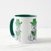 Westie Cowboy in het Groen Mok (Voorkant links)