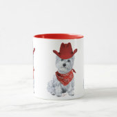 Westie Cowboy in het rood Mok (Midden)