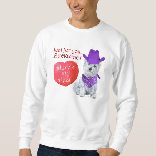 Westie Cowboy Valentijn Trui (Voorkant)