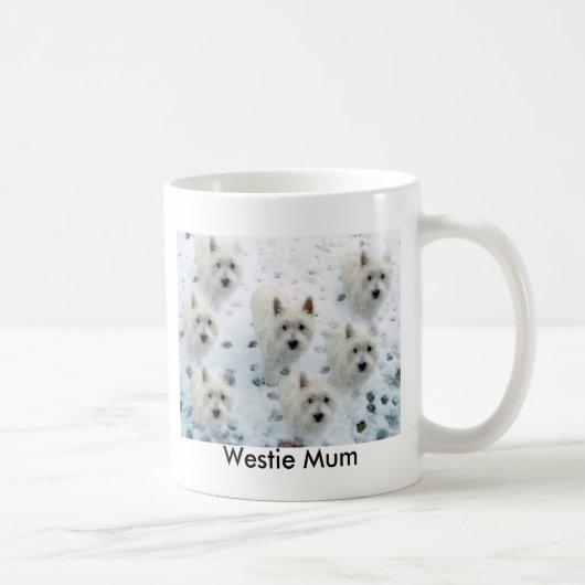 Westie cup mok VOOR EEN WESTIE MUM EIGENDOM cadeau (Rechts)