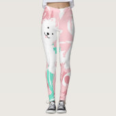 Westie Cute White Puppy Dogs Leggings (Voorkant)