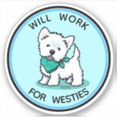 Westie Cutie Sticker (Voorkant)