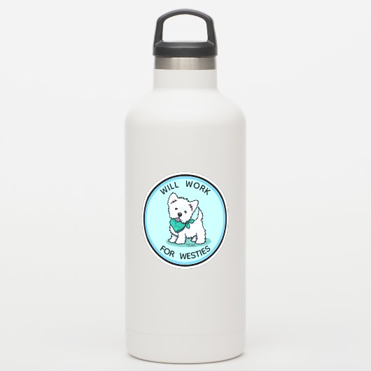 Westie Cutie Sticker (Waterfles)