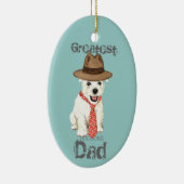 Westie Dad Ceramic Ornament (Rechts)