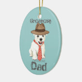 Westie Dad Ceramic Ornament (Links)