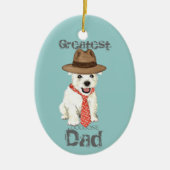 Westie Dad Ceramic Ornament (Voorkant)