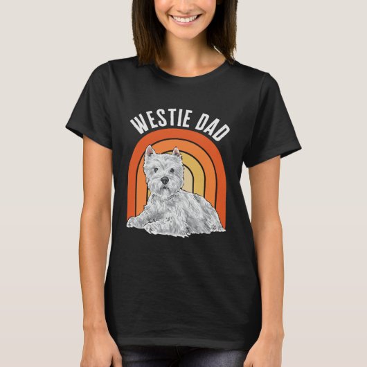 Westie Dad Dog Dad West Highland White Terrier T-shirt (Voorkant)