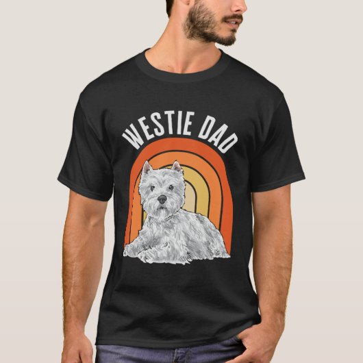 Westie Dad Dog Dad West Highland White Terrier T-shirt (Voorkant)