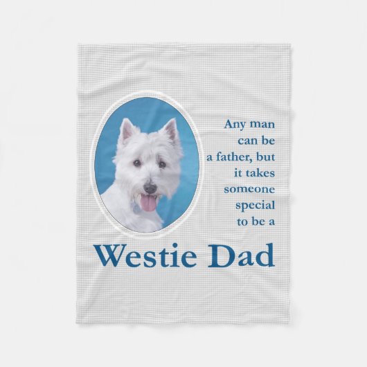 Westie Dad Fleece Blanket (Voorkant)