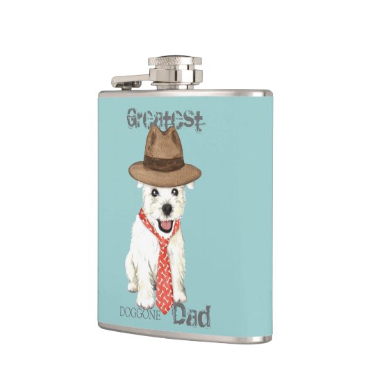 Westie Dad Heupfles (Links)