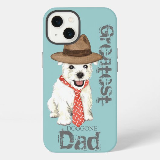 Westie Dad iPhone Hoesje (Achterkant)