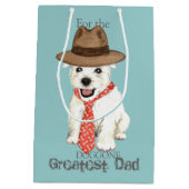 Westie Dad Medium Cadeauzakje (Achterkant)