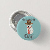 Westie Dad Ronde Button 3,2 Cm (Voorkant /achterkant)