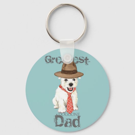 Westie Dad Sleutelhanger (Voorkant)