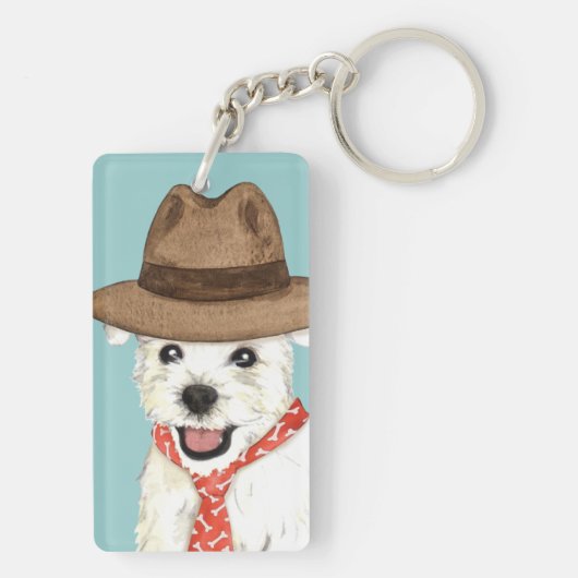 Westie Dad Sleutelhanger (achterkant)