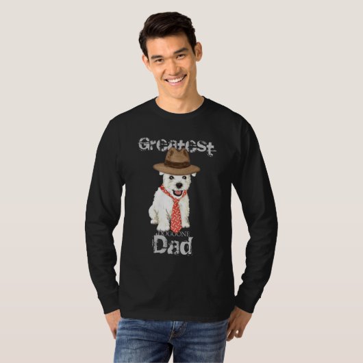 Westie Dad T-shirt (Voorkant volledig)