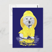 Westie Dog April Showers Briefkaart (Voorkant / Achterkant)