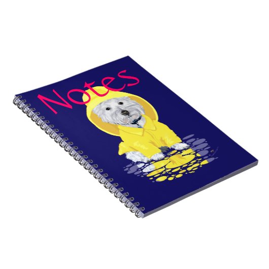 Westie Dog April Showers Notitieboek (Rechterzijde)