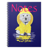 Westie Dog April Showers Notitieboek (Voorkant)