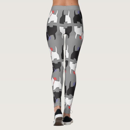 Westie Dog Art Leggings (Achterkant)