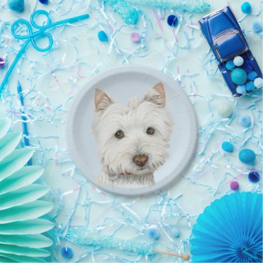 Westie Dog Art Paper Bord (Feest)