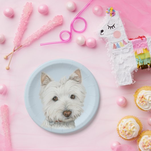 Westie Dog Art Paper Bord (Feest)