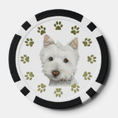 Westie Dog Art Poker Chips (Achterkant)