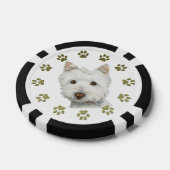 Westie Dog Art Poker Chips (Enkel)