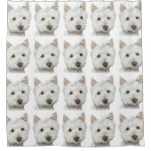 Westie Dog Art Shower Curtain Douchegordijn (Voorkant)