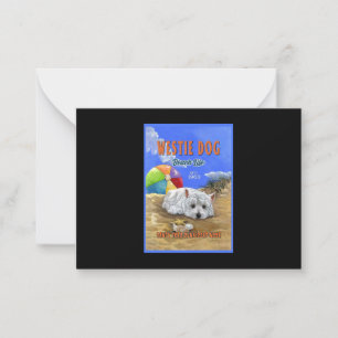 Westie Dog Beach Life Notitiekaartje