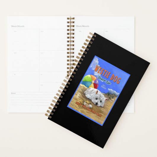 Westie Dog Beach Life Planner (Display)