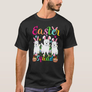 Westie Dog Bunny Ear Easter Squad Westie Happy Eas T-shirt