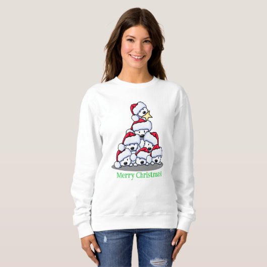 Westie Dog Christmas Tree T-Shirt (Voorkant volledig)