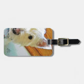 Westie Dog Face, naar jou kijken Bagagelabel (Voorkant horizontaal)