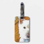 Westie Dog Face, naar jou kijken Bagagelabel (Achterkant verticaal)