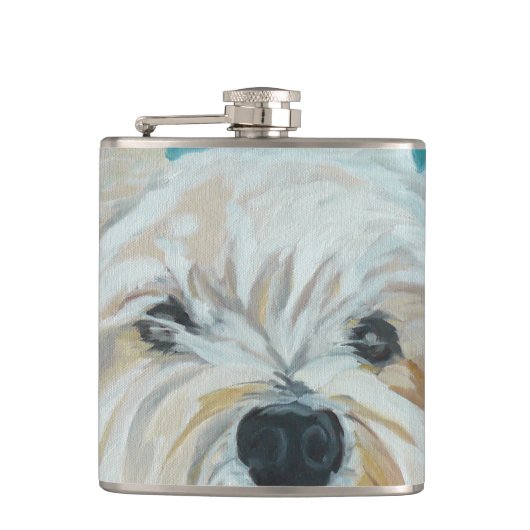 Westie Dog Flask Heupfles (Voorkant)