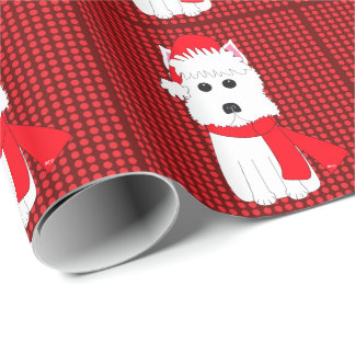 Westie Dog Holiday Wrapping Paper Cadeaupapier