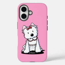 Westie Dog in dress iPhone Case