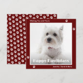 Westie Dog Kaarten voor kerstmis (Voorkant / Achterkant)