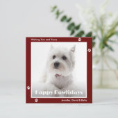 Westie Dog Kaarten voor kerstmis (Staand voorkant)