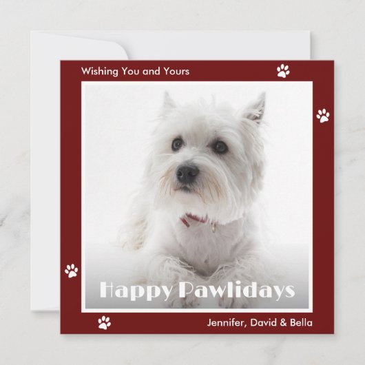 Westie Dog Kaarten voor kerstmis (Voorkant)