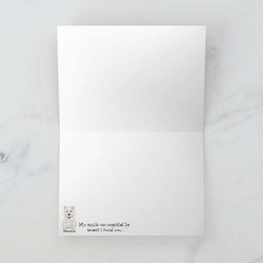 Westie Dog l Feestdagen Kaart (Binnen)