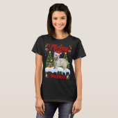 Westie Dog Lights - kerstboom Kerstmis T-shirt (Voorkant volledig)