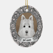 Westie Dog Loving Memory ornament (Rechts)