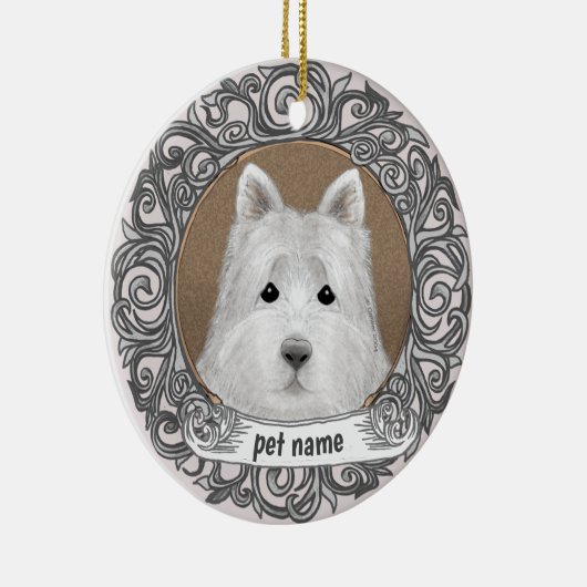 Westie Dog Loving Memory ornament (Rechts)
