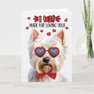 Westie Dog maakte van je Valentijn Feestdagen Kaart